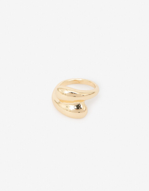 Anillos Medianos y Grandes Metal Anillo Metal Gota - Dorado