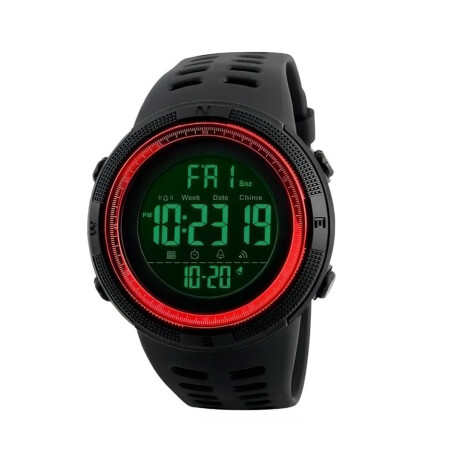 RELOJ PULSERA DIGITAL DEPORTIVO JTACCEL342 NEGRO-ROJO