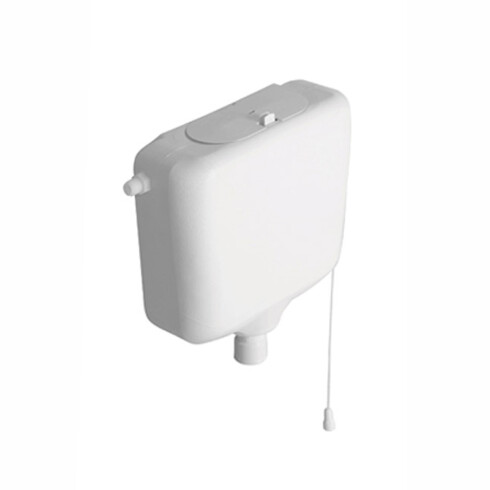 DEPOSITO DE COLGAR ELEVADO PVC BLANCO BRILLO PARA BAÑO 000