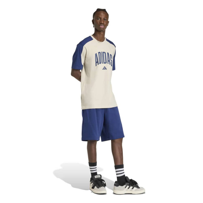 Remera ADIDAS COLLEGIATE TE Hombre KC3416 Beige-azul Oscuro