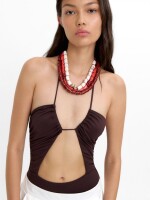 Collar Maxi Triple Con Piedras multicolor