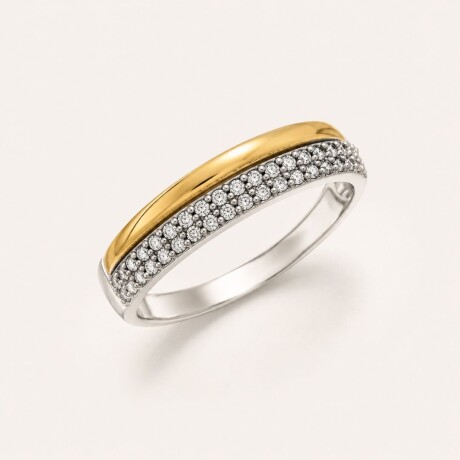 Anillo Pamela - Plata y Oro Anillo Pamela - Plata y Oro