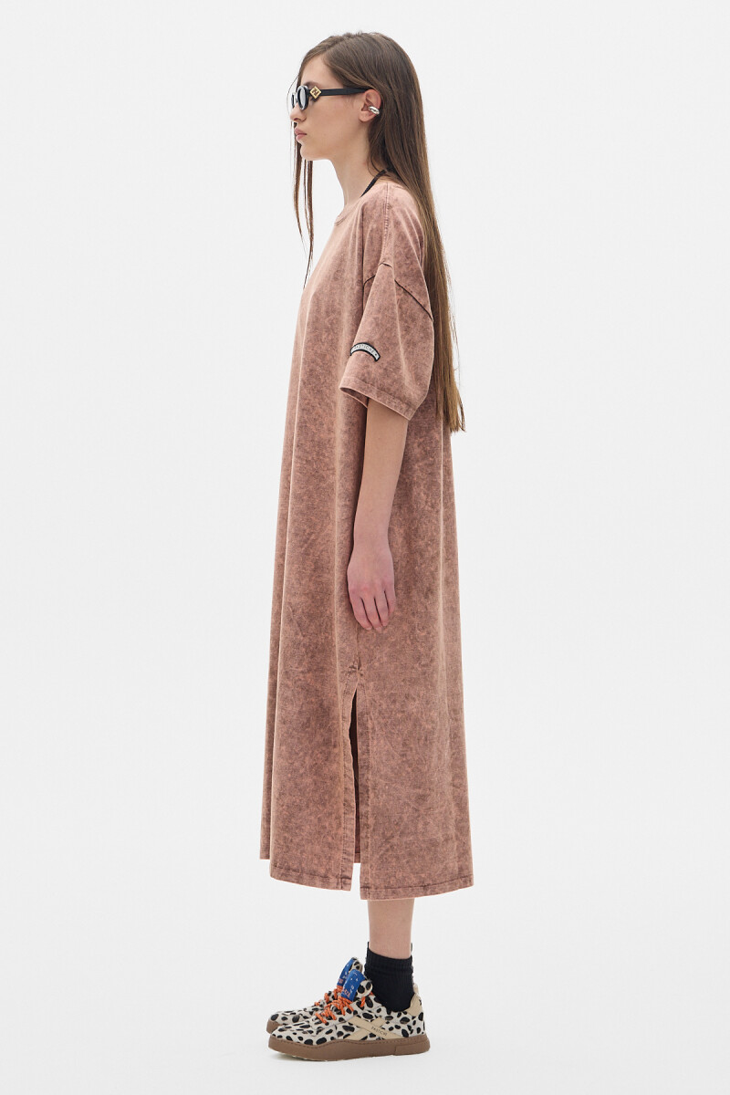 Vestido Pad Cotton Rust