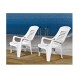Silla Reposera Efes Beach Pvc Blanca Con Posa Brazos Silla Reposera Efes Beach Pvc Blanca Con Posa Brazos