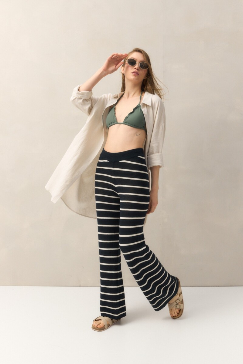 PANTALON DALITA Blanco/Azul