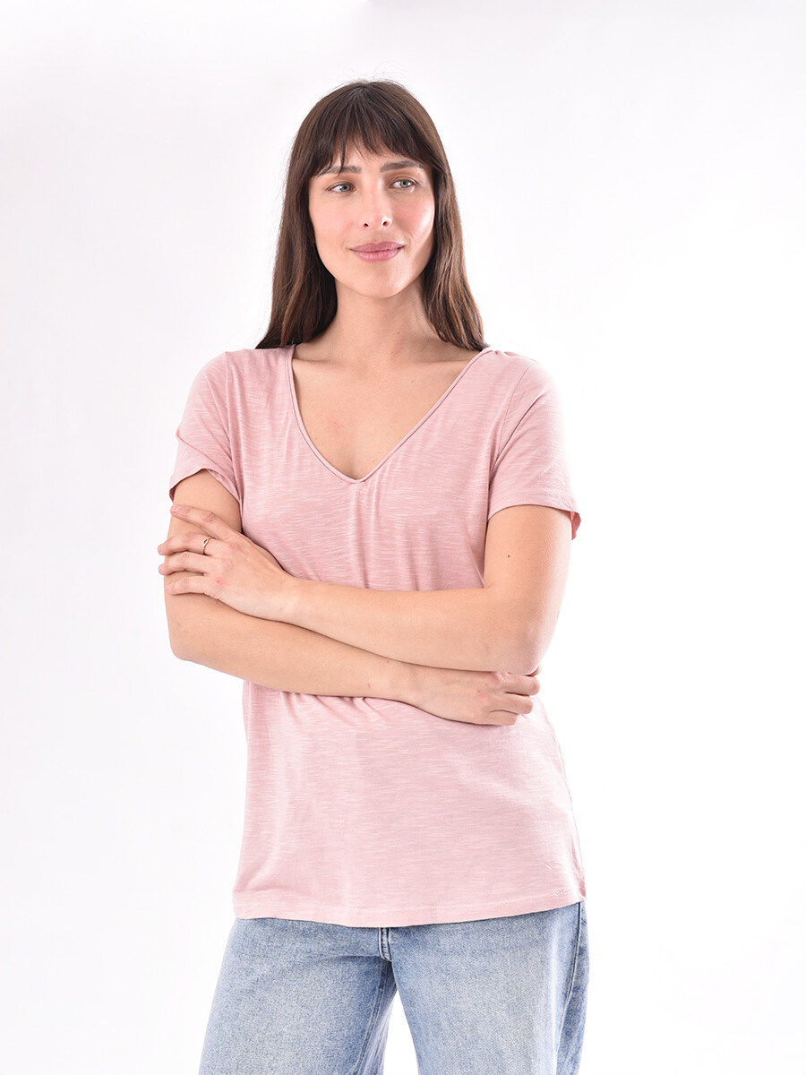 REMERA BASICA VALEN - ROSADO 