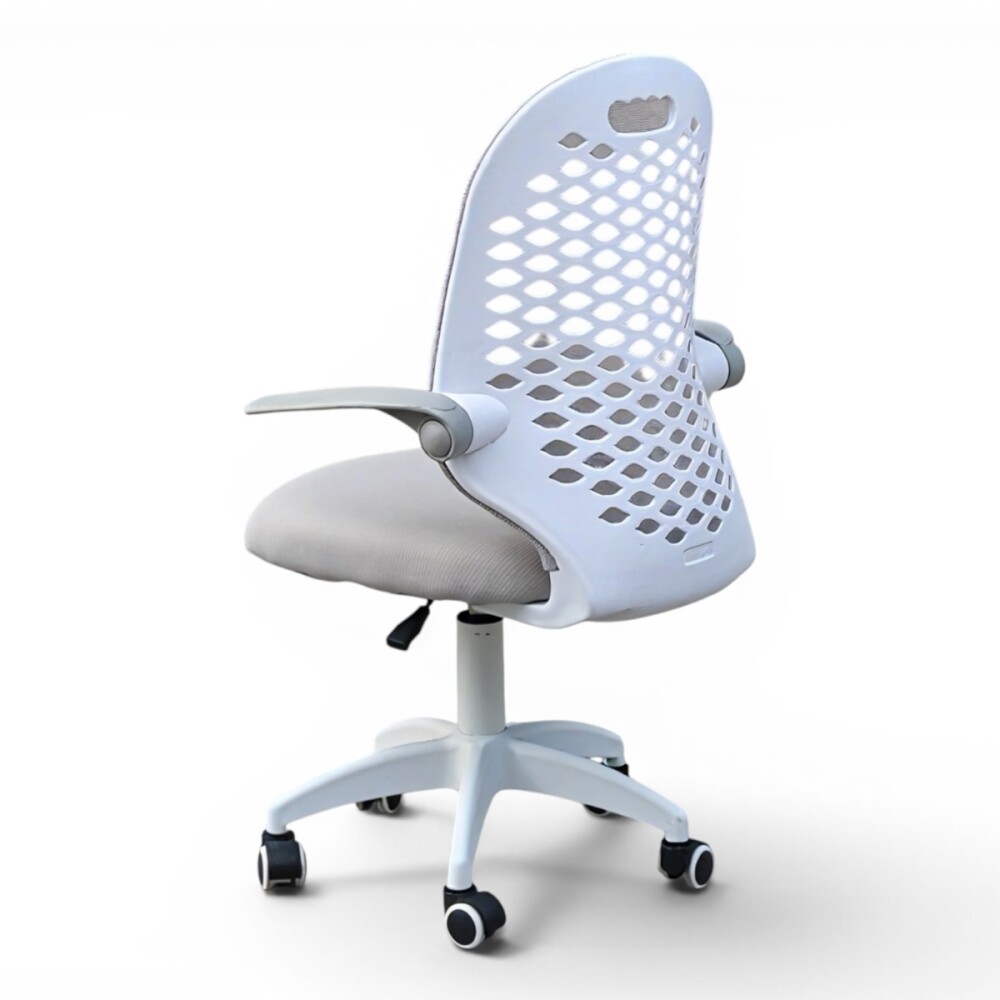 SILLA DE OFICINA ERGONÓMICA GIRATORIA CON RUEDAS ASIENTO REGULABLE GRIS