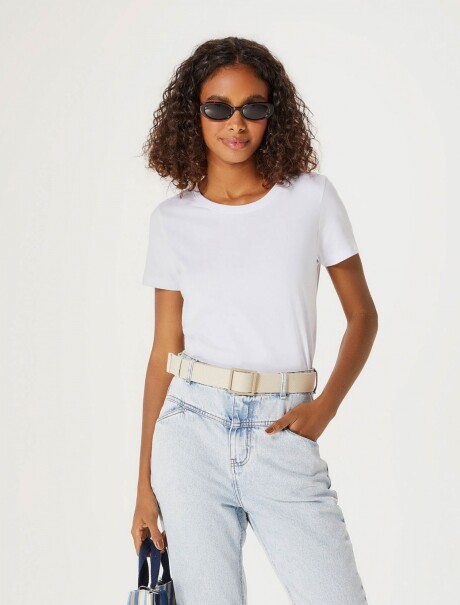 CAMISETA BÁSICA MANGA CORTA BLANCO