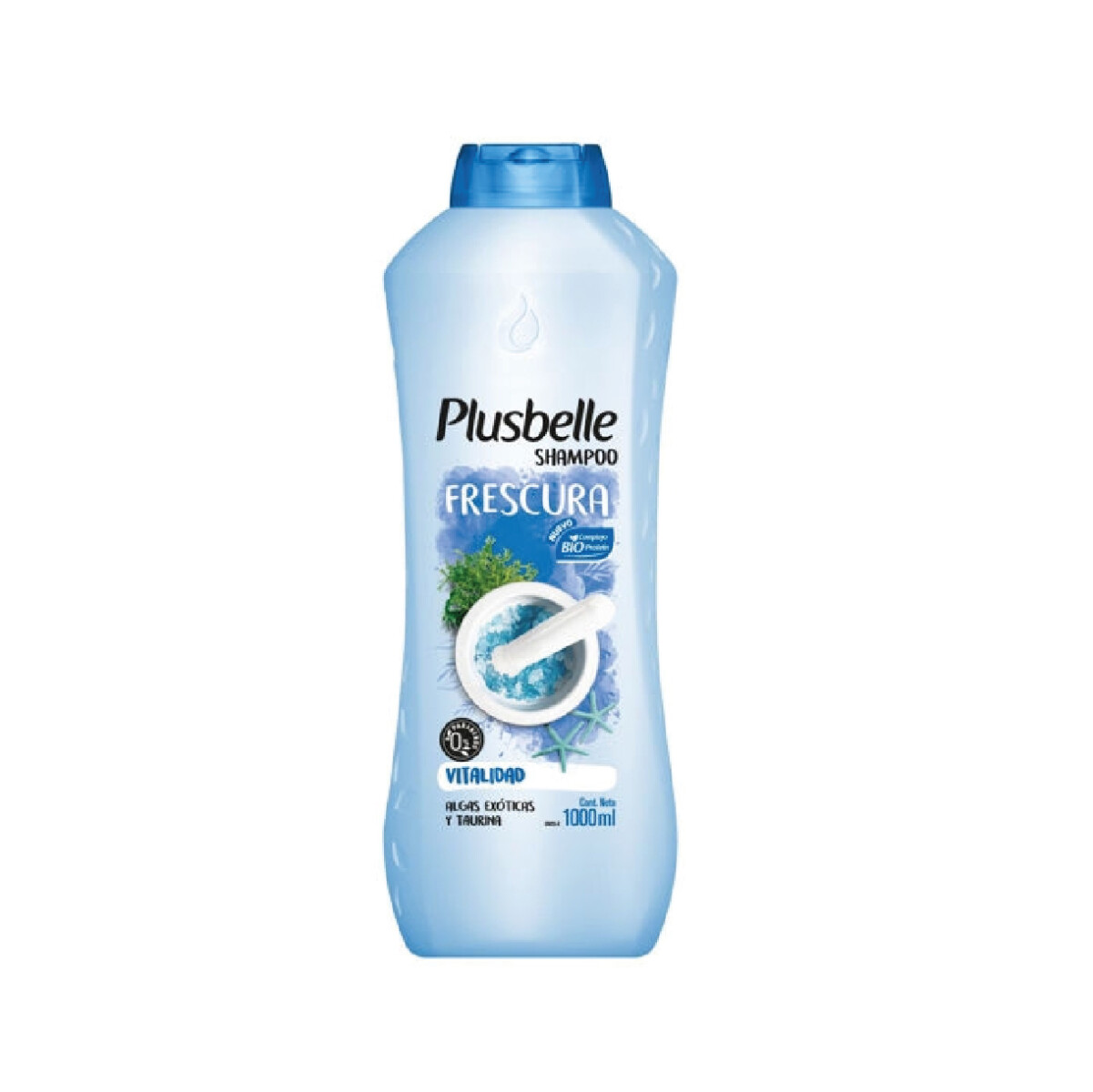 SHAMPOO FRASCO PLUSBELLE 1LT FRESCURA VITALIDAD 
