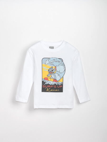 Remera estampada Surf Blanco