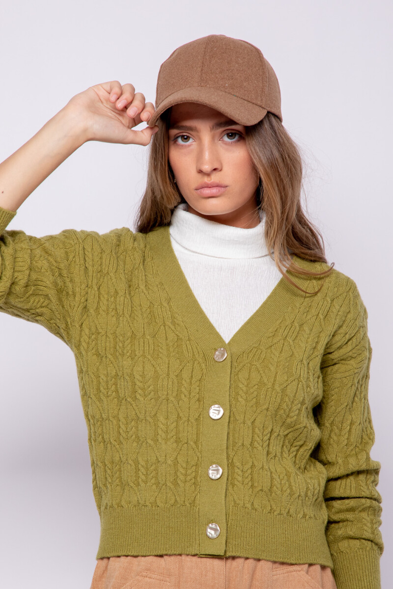 CARDIGAN BRIO Verde Musgo