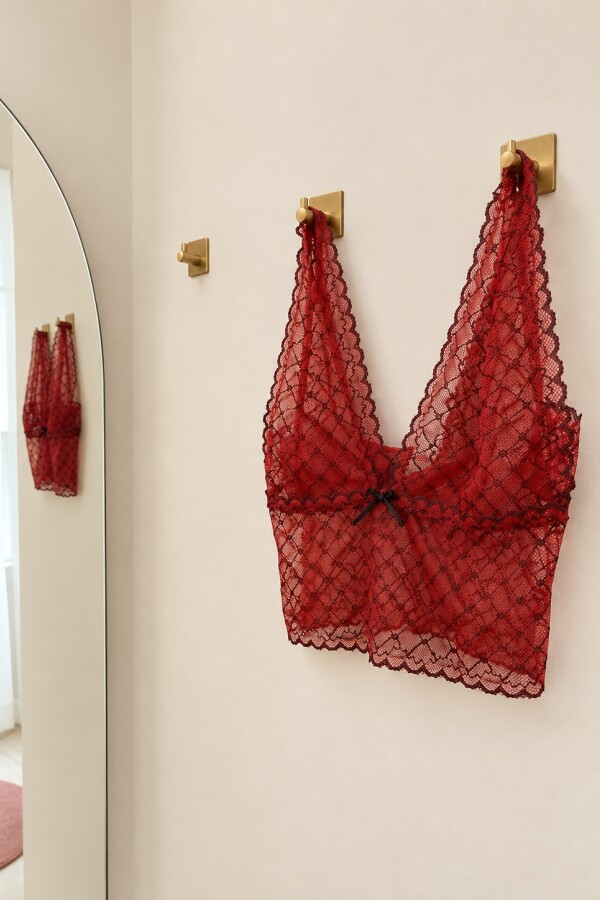 Top Lola - Encaje Rojo