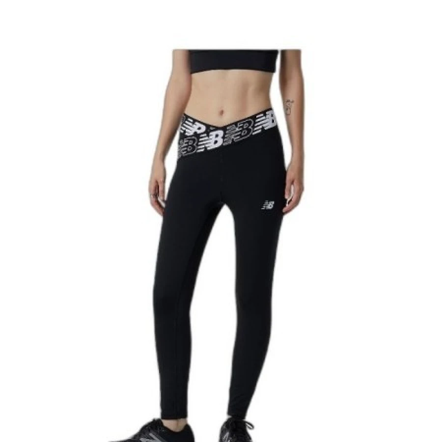 Calza de Mujer New Balance Relentless Crossover High Rise 7/8 Negro