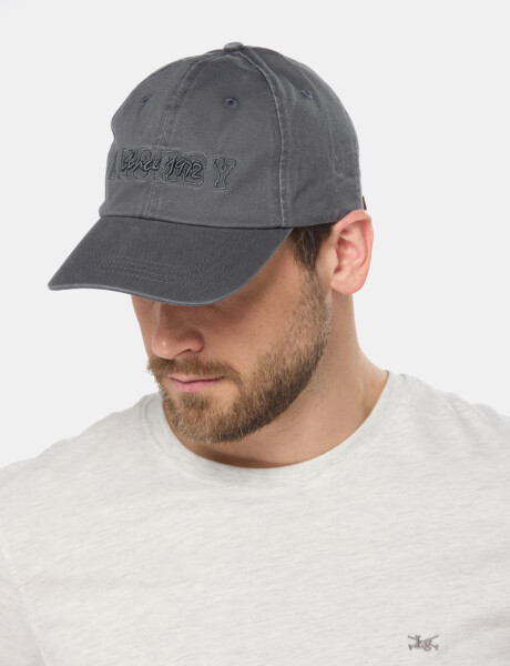 GORRO VISERA DE LONA BORDADO Gris