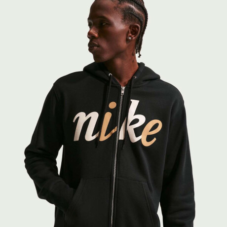 Campera Nike Club Bb Con cierre Hood de Hombre Negro