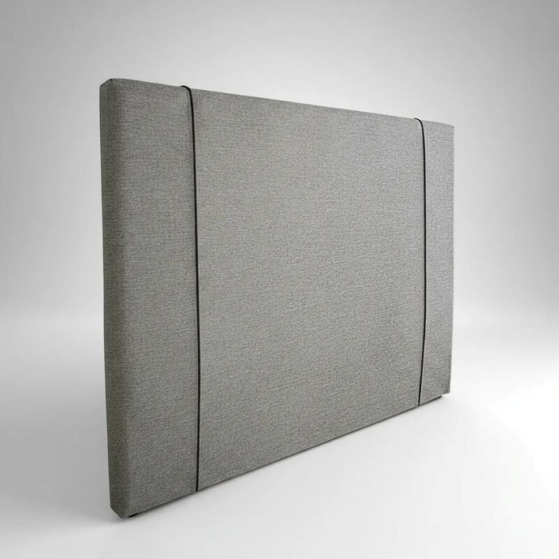 RESPALDO 2 PLAZAS (1.60 MTS) - LISO TAPIZADO GRIS C/LISTON NEGRO RESPALDO 2 PLAZAS (1.60 MTS) - LISO TAPIZADO GRIS C/LISTON NEGRO