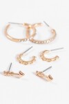 Set aros strass dorado