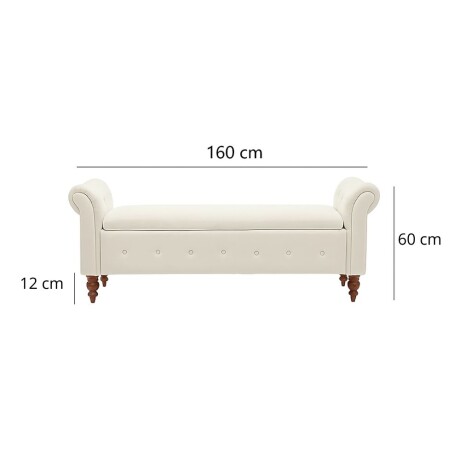 Sofa pie de cama baul Beige