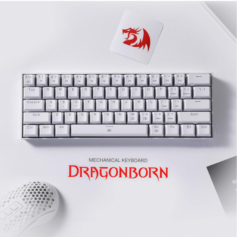 Teclado Gamer Redragon Dragonborn K630 60 White Teclado Gamer Redragon Dragonborn K630 60 White