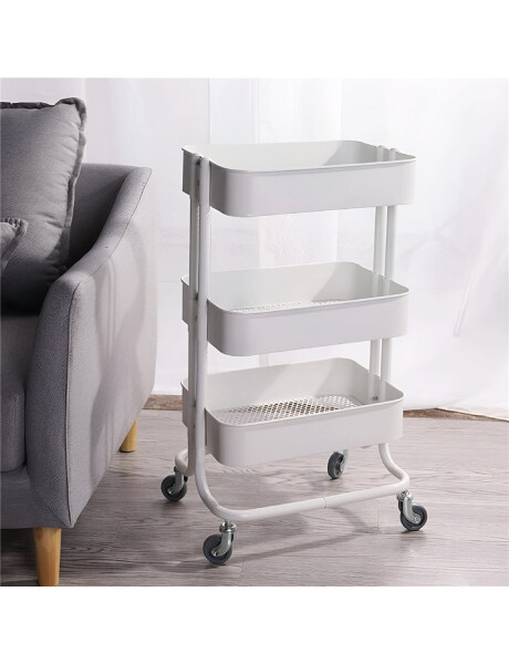 CARRITO MULTIUSO HIERRO 44.5x30.5x75CM BLANCO CARRITO MULTIUSO HIERRO 44.5x30.5x75CM BLANCO