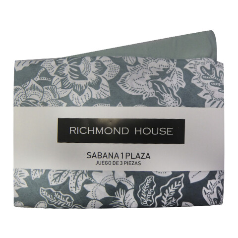 Juego Sábanas 2 Plazas Richmond House Estampadas 100% Microfibra 301-2