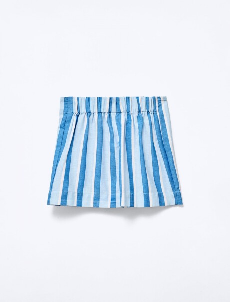 SHORT INFANTIL DE RAYAS AZUL