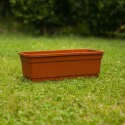 MACETA JARDINERA RECTANGULAR 52X18X14CM TERRACOTA