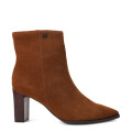 Botas de Mujer Bottero Caña Baja En Punta de Cuero Marrón Camel