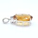 Colagante oro 14k blanco , citrino y brillantes Colagante oro 14k blanco , citrino y brillantes