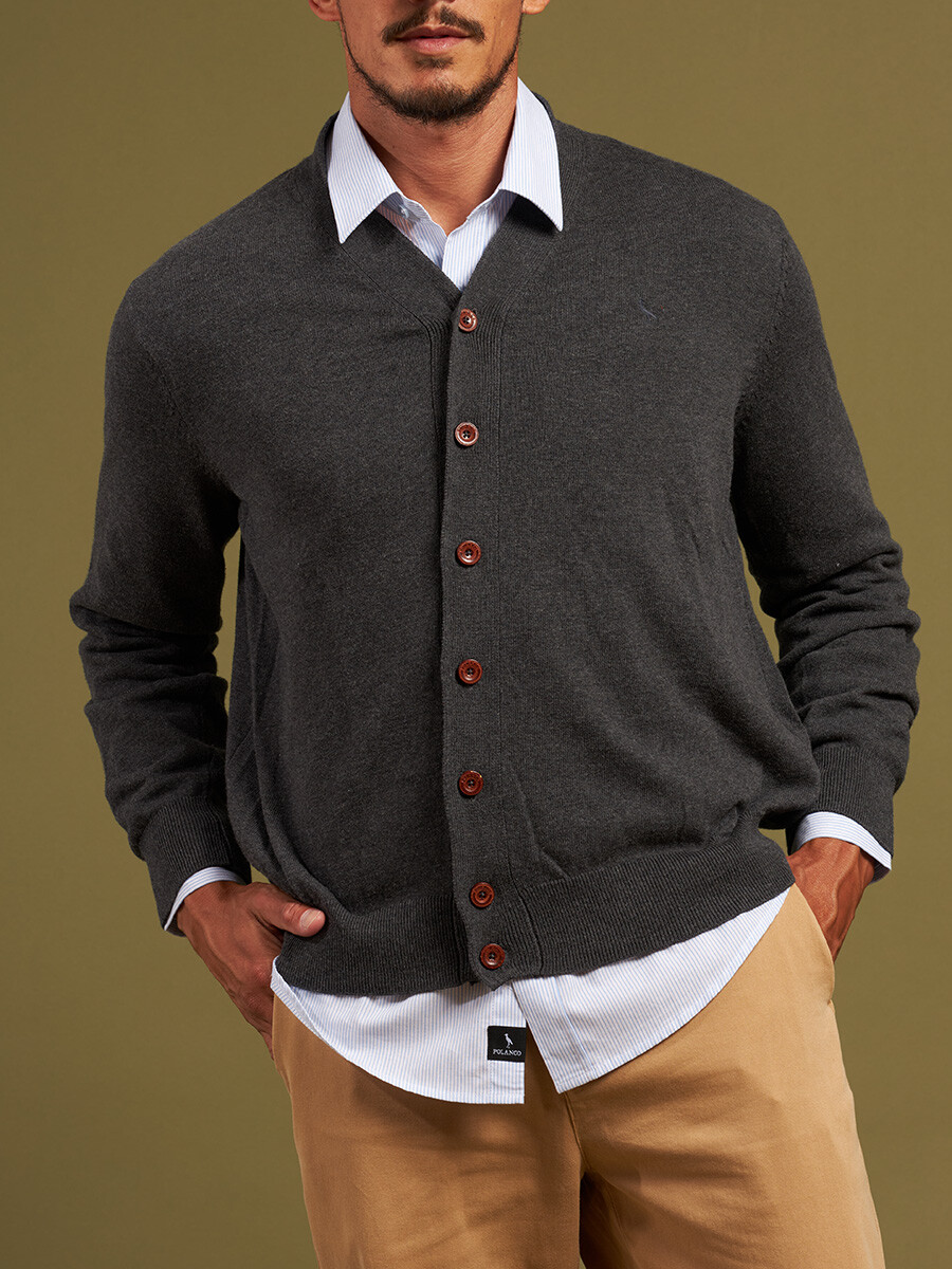CARDIGAN ACARI POLANCO - Gris Oscuro 