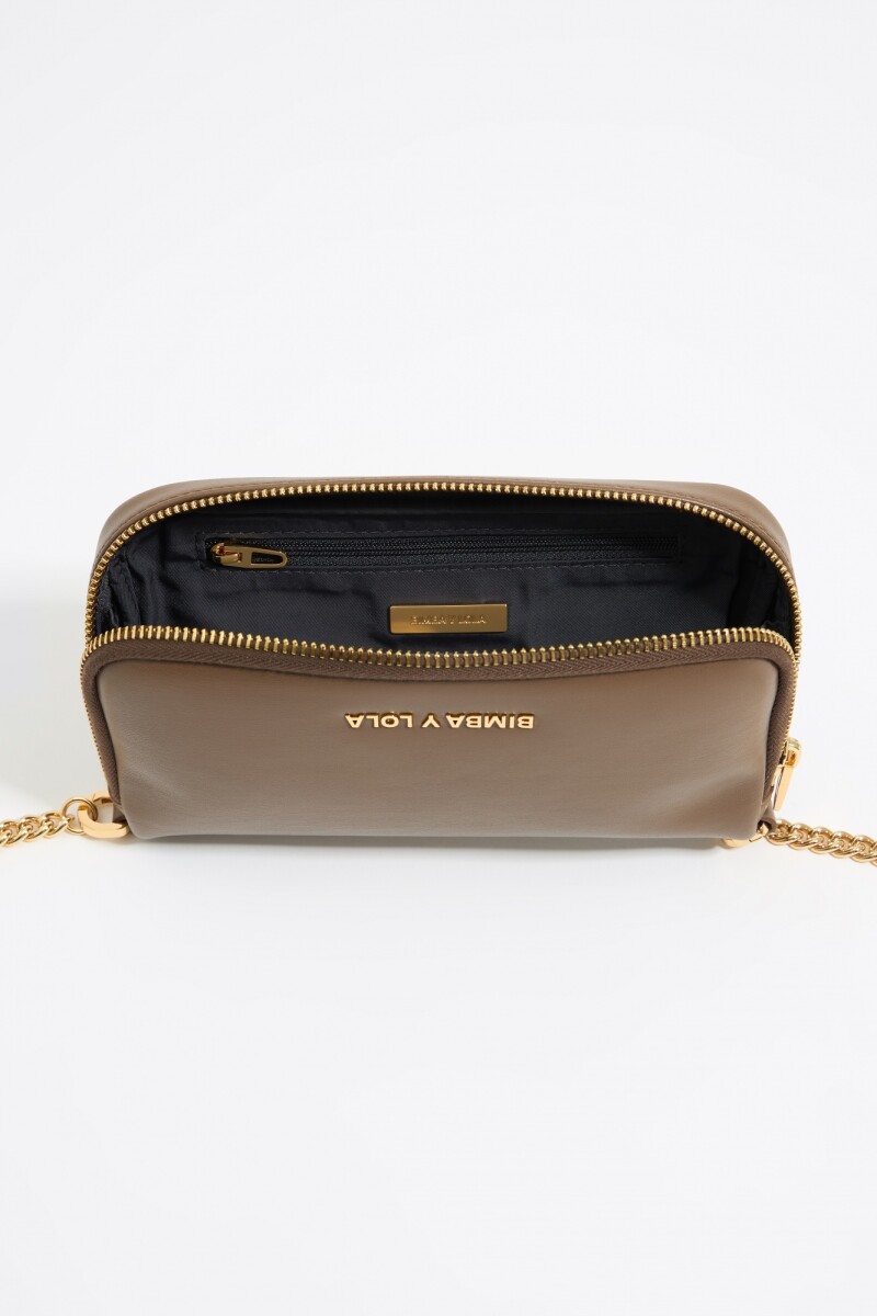 BOLSO BANDOLERA MINI PIEL Gris