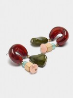 Pendientes Largos Efecto Piedra multicolor