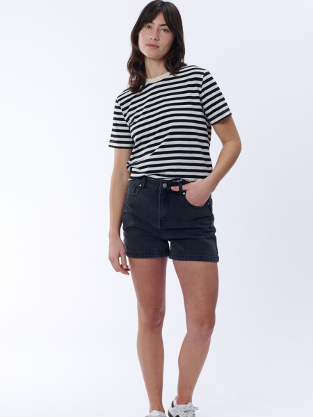 Short jean básico Negro