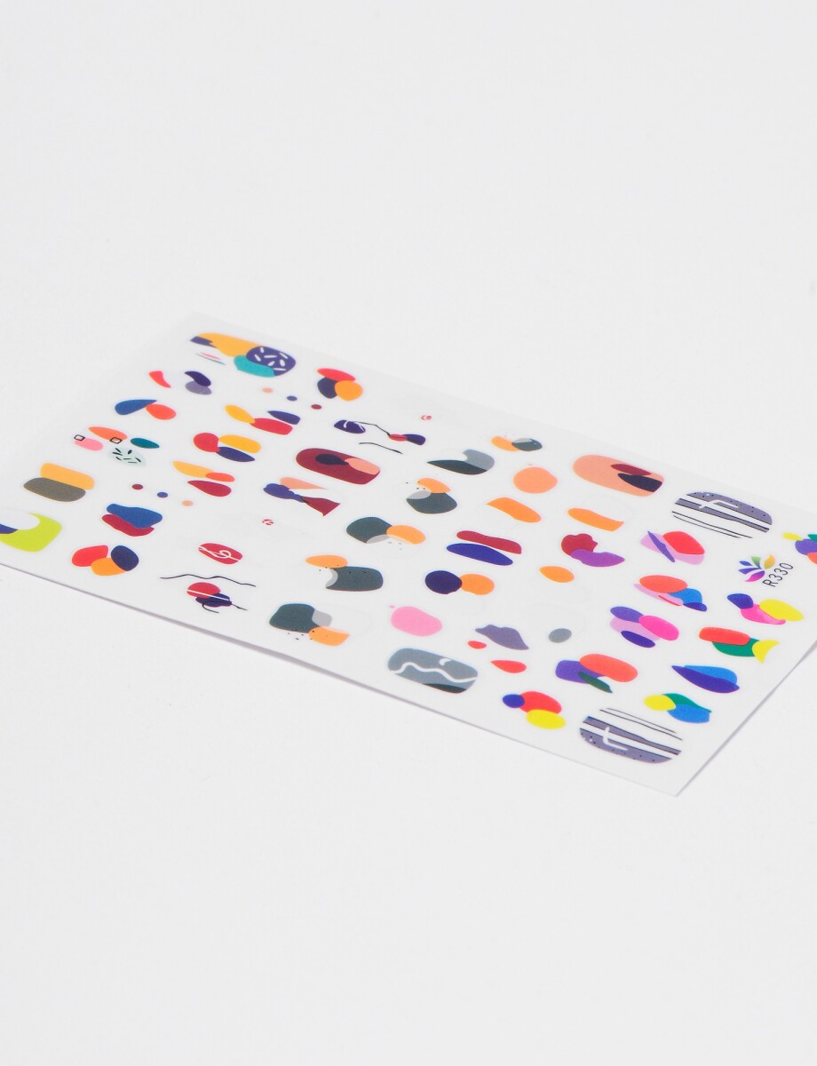 Pack stickers para uñas abstract - multicolor 