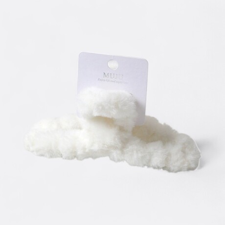 Pinza Para Cabello Textil Blanco