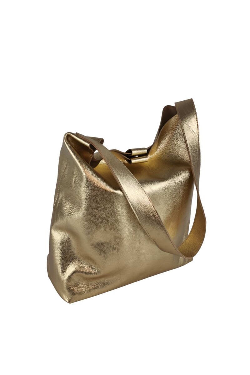 Tote Bag de cuero Dorado
