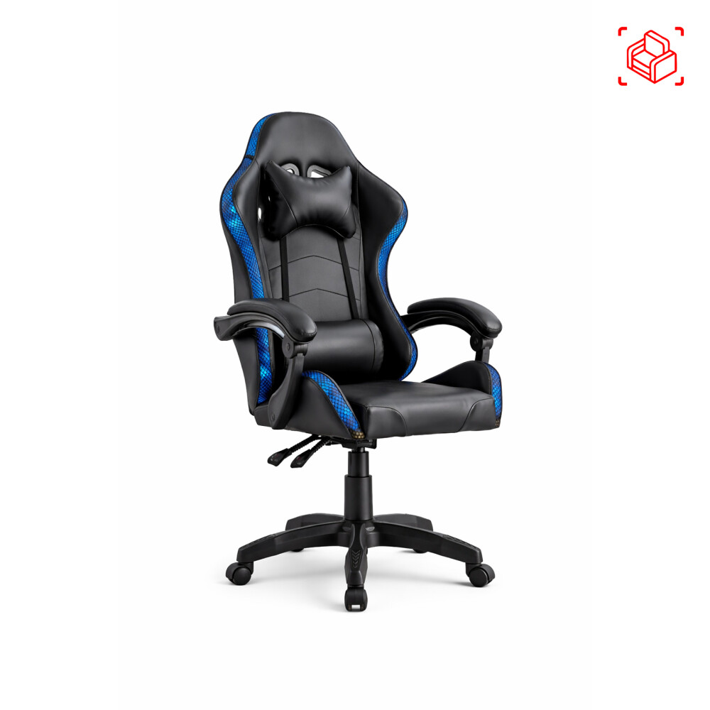 SILLA GAMER PU NEGRO LED