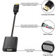 Adaptador Conversor Convertidor Hdmi Macho A Vga Hembra Negro
