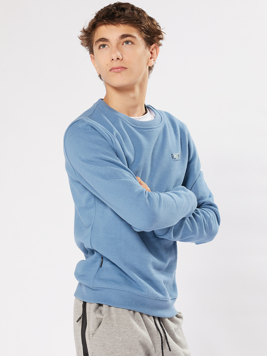 SWEATER TURF TEEN RUSTY - Azul Piedra 