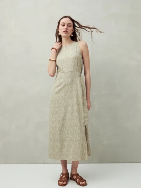 VESTIDO D.CASSIN LAGRADE HUESO