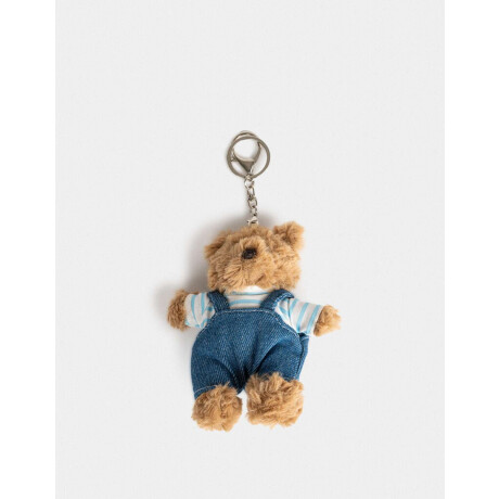 Llavero Y Charm Peluche De Osito Marron Beige