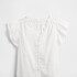 V-FLUTTER SLV EYELET YOKE TOP NEW OFF WHITE OPT1