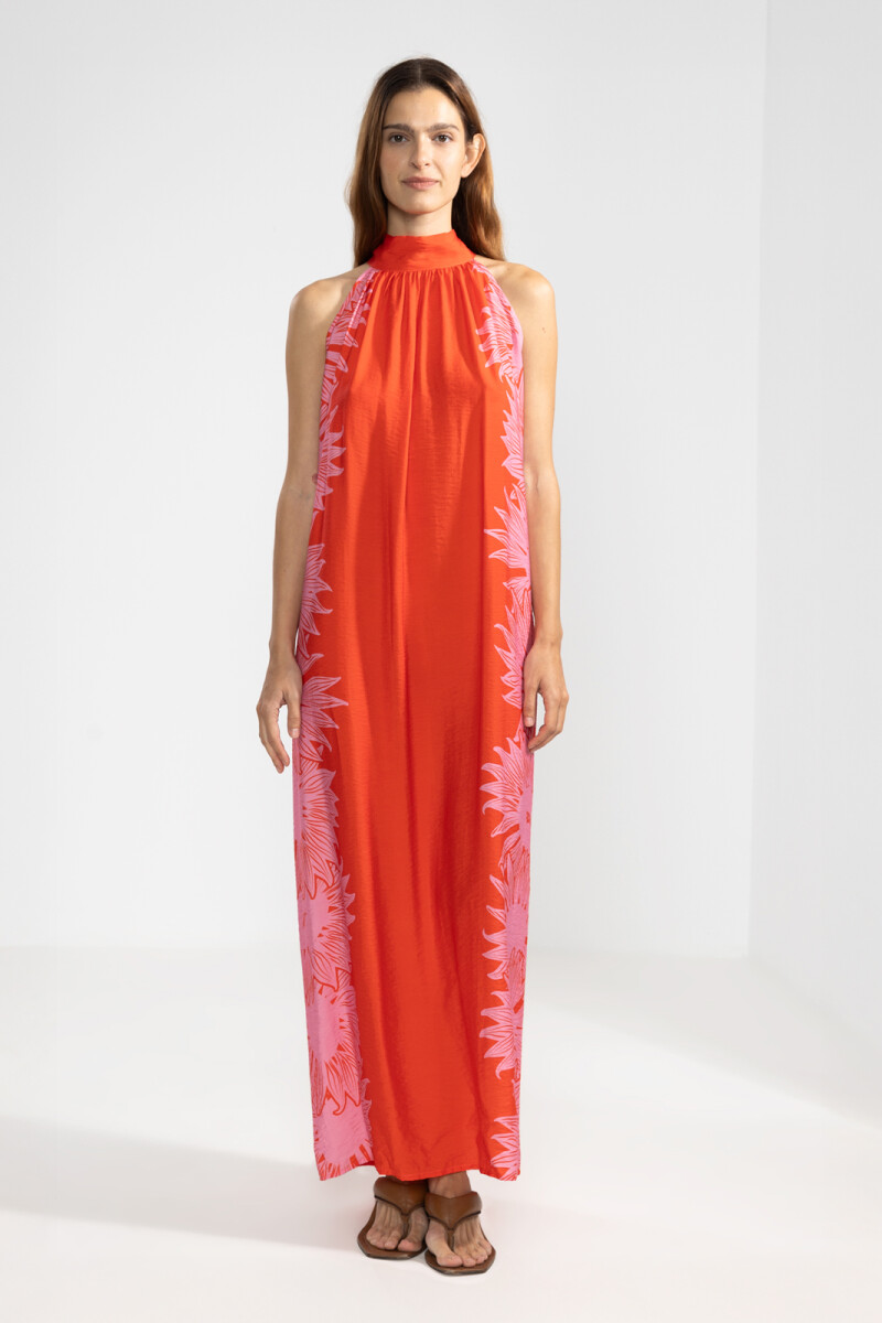 MICHU HALTER DRESS Fucsia