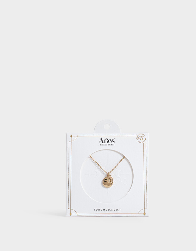 Cadena Corta con Dije Capsula Especial Cadena Corta Con Dije Aries - Dorado