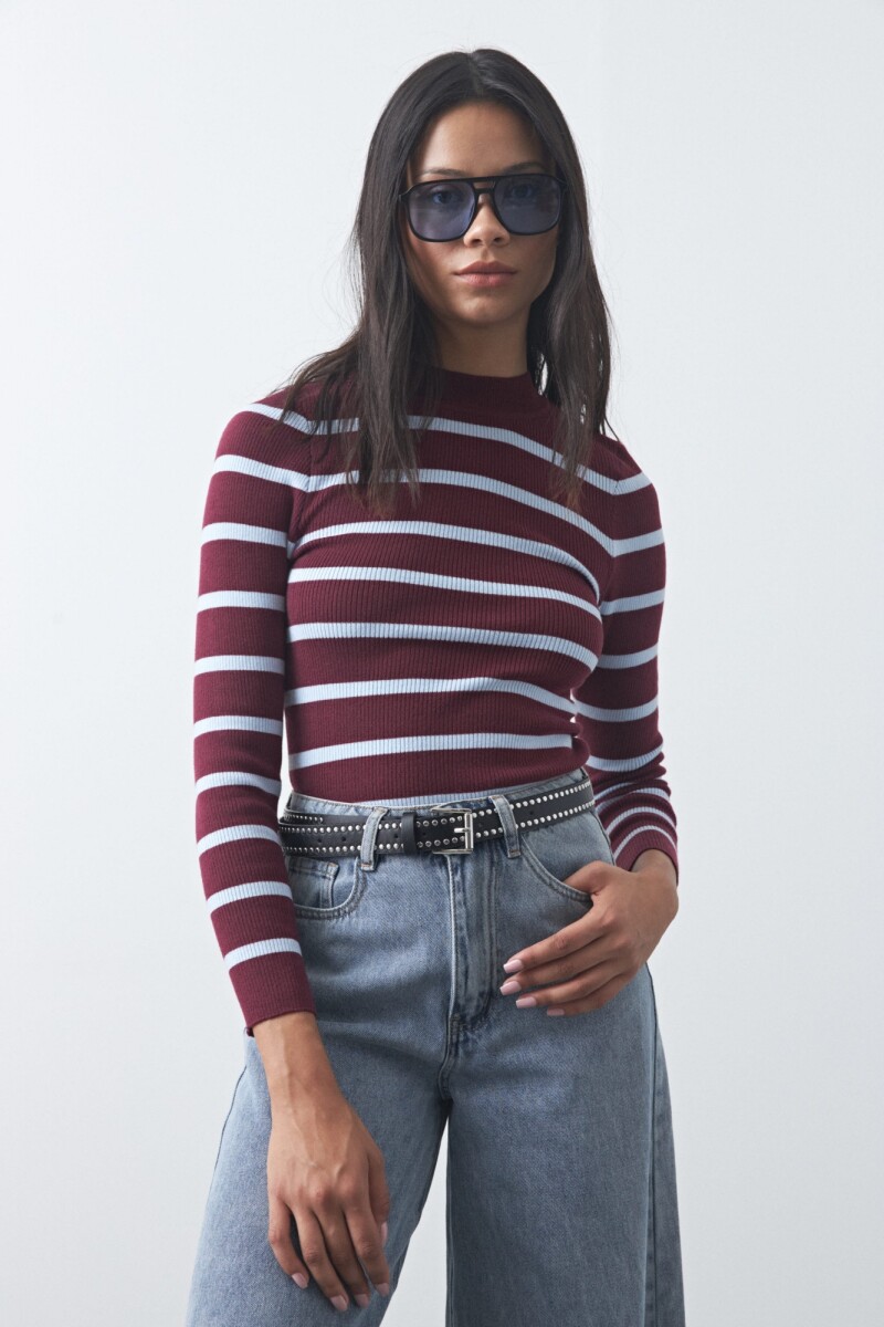 POLERA TRINAS Bordó