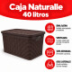 Set x2 Caja simil ratán 40 lts TABACO