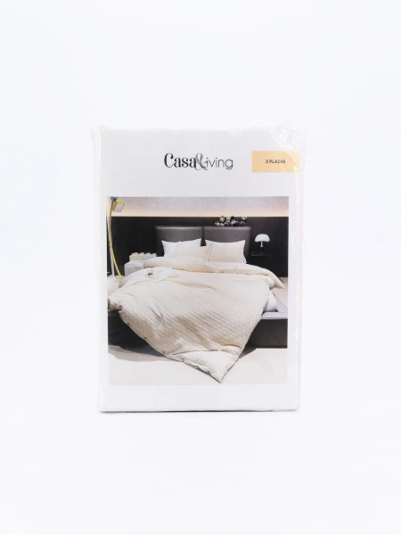 FUNDA ACOLCHADO SET 3 PCS BEIGE