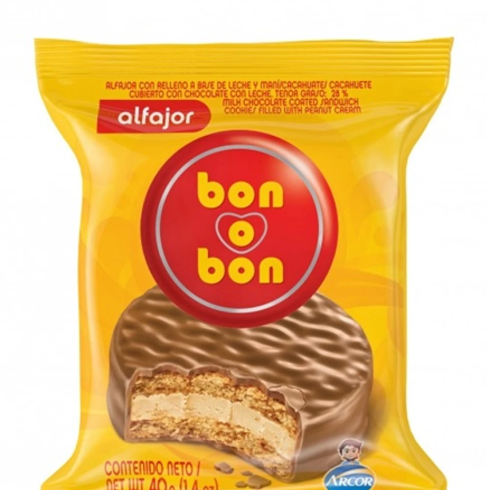BON O BON ALFAJOR LECHE 40X40G