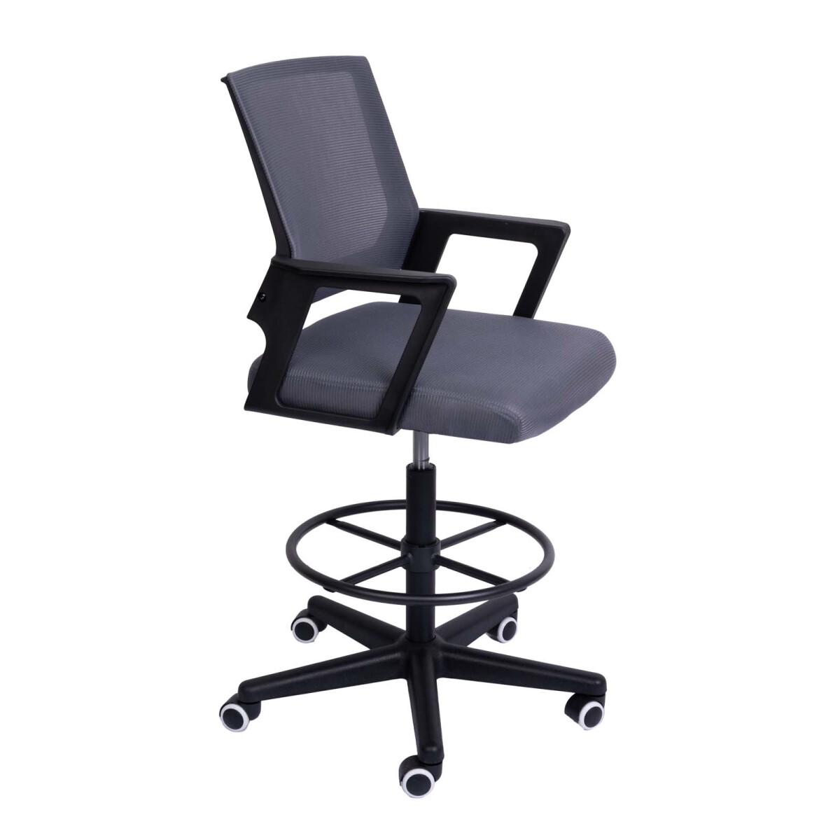 SILLA ALTA ESCRITORIO - MALLA GRIS D-512 