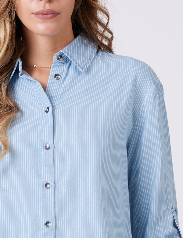 Camisa Lyocell Lineas CELESTE